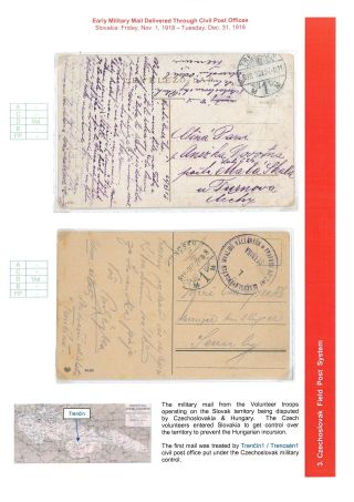 FELDPOSTSYSTEME  AUF TSCHECHOSLOWAKISCHEN GEBIET AB OKTOBER 1918 BIS FEBRUAR 1919 – Blatt 7