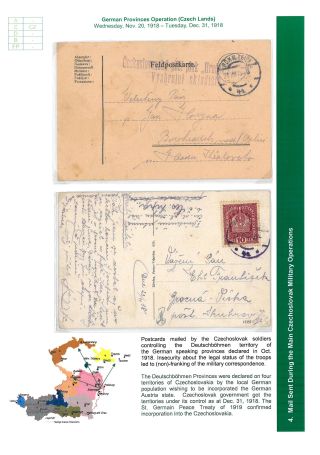 FELDPOSTSYSTEME  AUF TSCHECHOSLOWAKISCHEN GEBIET AB OKTOBER 1918 BIS FEBRUAR 1919 – Blatt 12