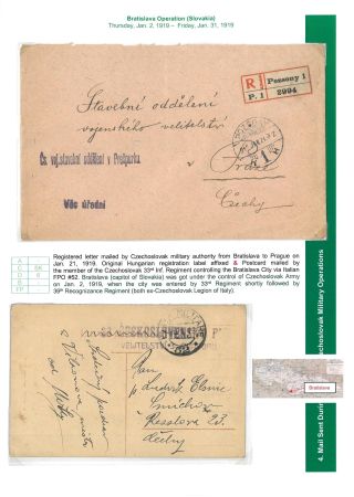 FELDPOSTSYSTEME  AUF TSCHECHOSLOWAKISCHEN GEBIET AB OKTOBER 1918 BIS FEBRUAR 1919 – Blatt 13