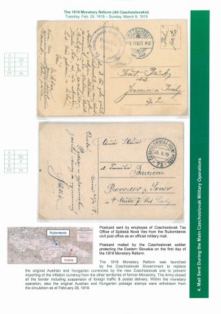 FELDPOSTSYSTEME  AUF TSCHECHOSLOWAKISCHEN GEBIET AB OKTOBER 1918 BIS FEBRUAR 1919 – Blatt 16