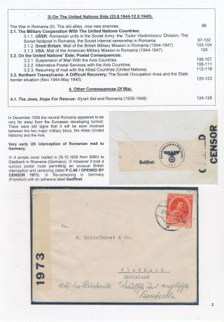POŠTOVNÍ HISTORIE RUMUNSKA BĚHEM 2. SVĚTOVÉ VÁLKY - MEZINÁRODNÍ SOUVISLOSTI – list 2