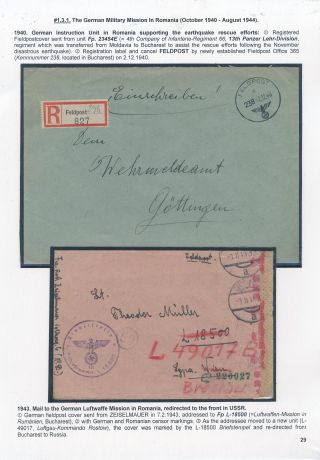 POSTGESCHICHTE VON RUMÄNIEN WÄHREND 2. WELTKRIEG - INTERNATIONALE VERBINDUNGEN – Blatt 29