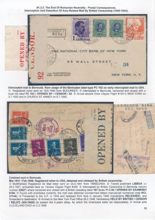 POSTGESCHICHTE VON RUMÄNIEN WÄHREND 2. WELTKRIEG - INTERNATIONALE VERBINDUNGEN – Blatt 32