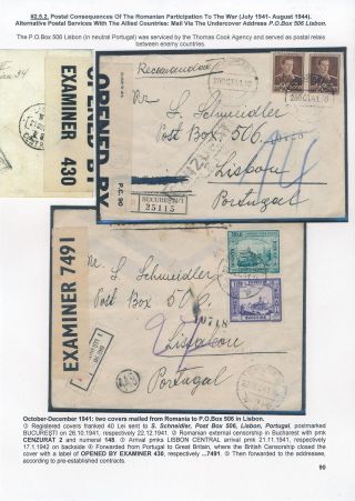 POSTAL HISTORY OF ROMANIA DURING WORLD WAR II - INTERNATIONAL CONNECTIONS – sheet 90