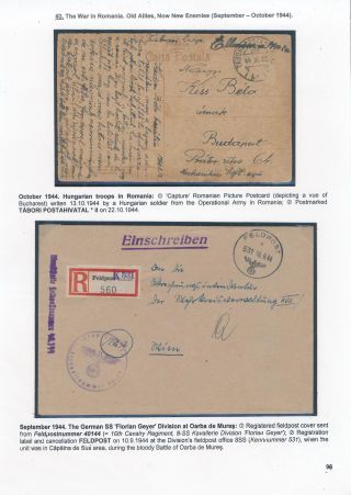 POSTAL HISTORY OF ROMANIA DURING WORLD WAR II - INTERNATIONAL CONNECTIONS – sheet 96