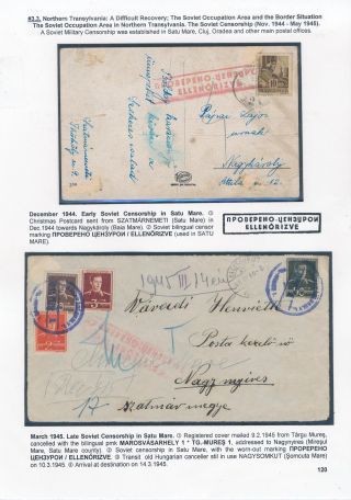 POSTAL HISTORY OF ROMANIA DURING WORLD WAR II - INTERNATIONAL CONNECTIONS – sheet 120