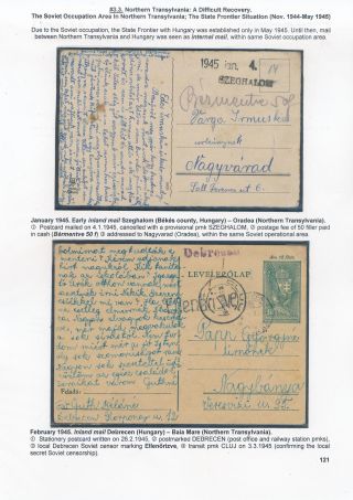 POSTAL HISTORY OF ROMANIA DURING WORLD WAR II - INTERNATIONAL CONNECTIONS – sheet 121