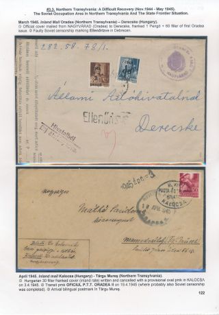 POSTAL HISTORY OF ROMANIA DURING WORLD WAR II - INTERNATIONAL CONNECTIONS – sheet 122