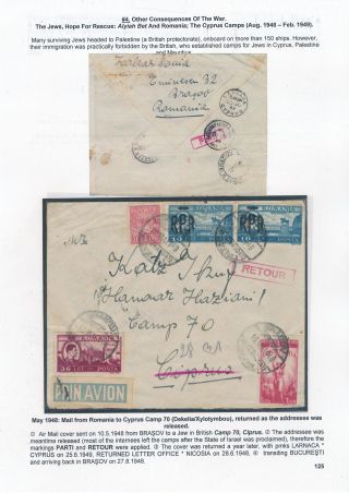 POSTAL HISTORY OF ROMANIA DURING WORLD WAR II - INTERNATIONAL CONNECTIONS – sheet 125