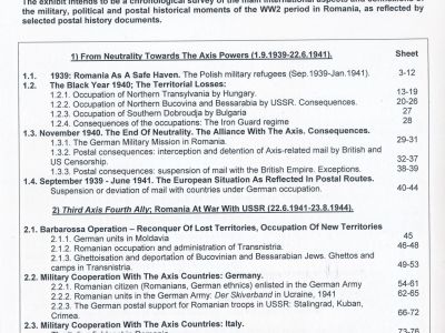 POSTGESCHICHTE VON RUMÄNIEN WÄHREND 2. WELTKRIEG - INTERNATIONALE VERBINDUNGEN