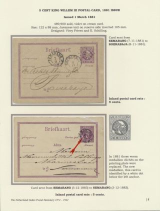 THE NETHERLANDS INDIES POSTAL STATIONERY 1874-1942 – sheet 5