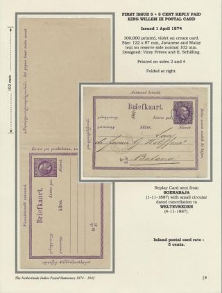 THE NETHERLANDS INDIES POSTAL STATIONERY 1874-1942 – sheet 9