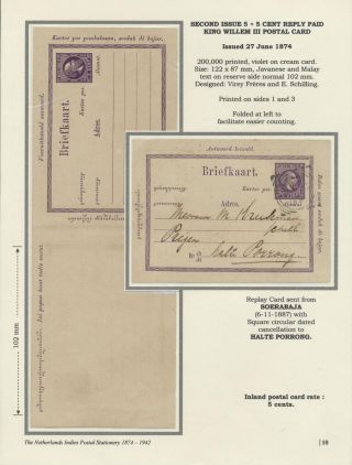 THE NETHERLANDS INDIES POSTAL STATIONERY 1874-1942 – sheet 10