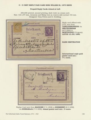 THE NETHERLANDS INDIES POSTAL STATIONERY 1874-1942 – sheet 11