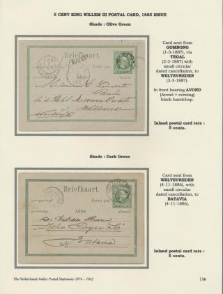 THE NETHERLANDS INDIES POSTAL STATIONERY 1874-1942 – sheet 16