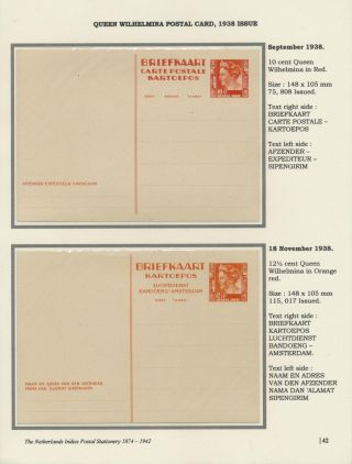 THE NETHERLANDS INDIES POSTAL STATIONERY 1874-1942 – sheet 42