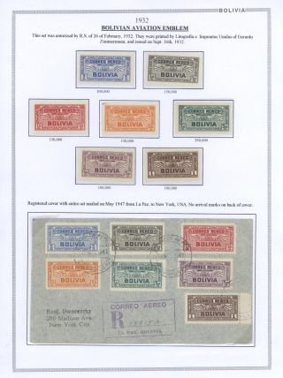 BOLIVIA - AIR MAIL – sheet 14