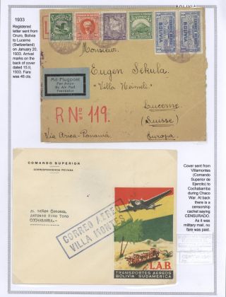 BOLIVIA - AIR MAIL – sheet 16