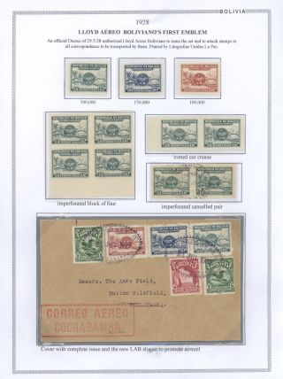 BOLIVIA - AIR MAIL – sheet 45