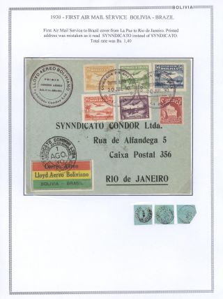 BOLIVIA - AIR MAIL – sheet 66