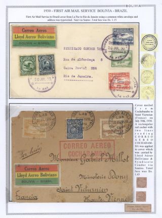BOLIVIA - AIR MAIL – sheet 67