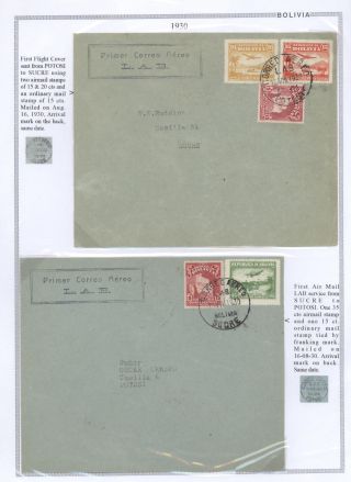 BOLIVIA - AIR MAIL – sheet 73