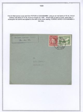 BOLIVIA - AIR MAIL – sheet 74