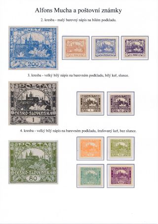ALFONS MUCHA AND POSTAGE STAMPS – sheet 3