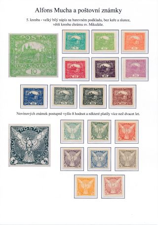ALFONS MUCHA AND POSTAGE STAMPS – sheet 4