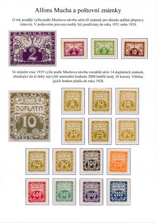 ALFONS MUCHA AND POSTAGE STAMPS – sheet 5