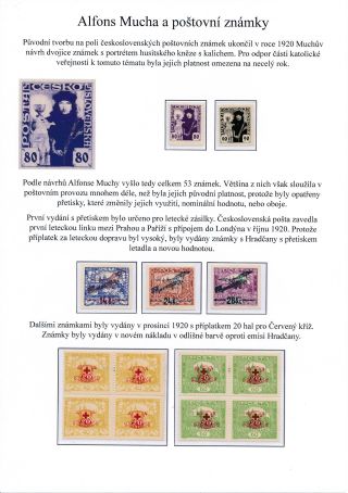 ALFONS MUCHA AND POSTAGE STAMPS – sheet 6