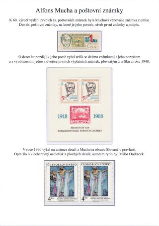 ALFONS MUCHA AND POSTAGE STAMPS – sheet 13