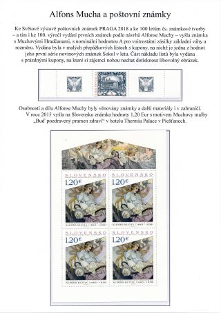 ALFONS MUCHA AND POSTAGE STAMPS – sheet 15