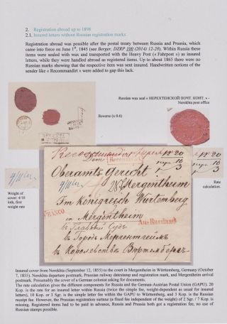 EINGESCHRIEBEN IN ZARISTISCHEN RUSSLAND – Blatt 17