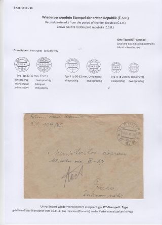 POŠTOVNÍ RAZÍTKA V ČECHÁCH A NA MORAVĚ V POVÁLEČNÉM OBDOBÍ PO OSVOBOZENÍ 1945 – list 3