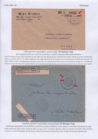 POŠTOVNÍ RAZÍTKA V ČECHÁCH A NA MORAVĚ V POVÁLEČNÉM OBDOBÍ PO OSVOBOZENÍ 1945 – list 6