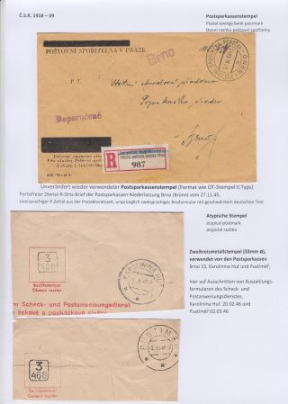 POŠTOVNÍ RAZÍTKA V ČECHÁCH A NA MORAVĚ V POVÁLEČNÉM OBDOBÍ PO OSVOBOZENÍ 1945 – list 8
