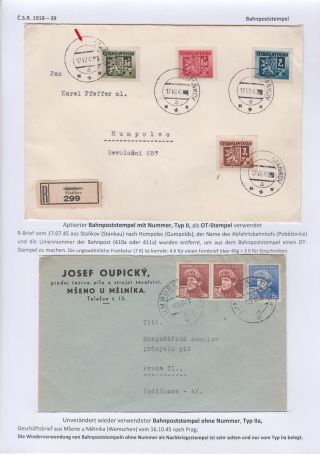 POŠTOVNÍ RAZÍTKA V ČECHÁCH A NA MORAVĚ V POVÁLEČNÉM OBDOBÍ PO OSVOBOZENÍ 1945 – list 12