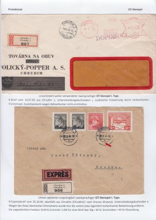 POSTMARKS IN BOHEMIA AND MORAVIA DURING THE POST-WAR PERIOD AFTER WORLD WAR II – sheet 17