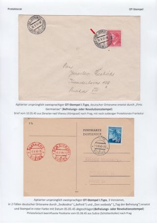 POSTMARKS IN BOHEMIA AND MORAVIA DURING THE POST-WAR PERIOD AFTER WORLD WAR II – sheet 19