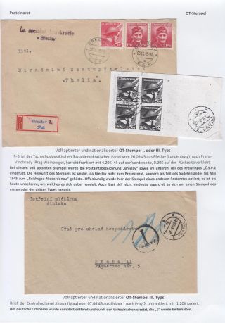 POSTMARKS IN BOHEMIA AND MORAVIA DURING THE POST-WAR PERIOD AFTER WORLD WAR II – sheet 22