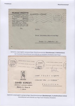 POSTMARKS IN BOHEMIA AND MORAVIA DURING THE POST-WAR PERIOD AFTER WORLD WAR II – sheet 26