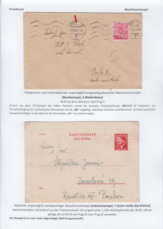POSTMARKS IN BOHEMIA AND MORAVIA DURING THE POST-WAR PERIOD AFTER WORLD WAR II – sheet 27