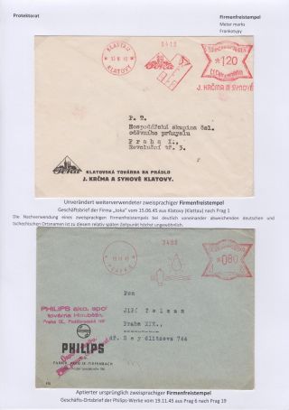 POSTMARKS IN BOHEMIA AND MORAVIA DURING THE POST-WAR PERIOD AFTER WORLD WAR II – sheet 29