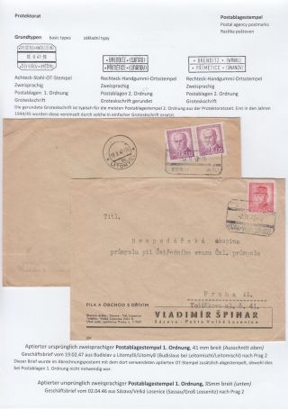 POSTMARKS IN BOHEMIA AND MORAVIA DURING THE POST-WAR PERIOD AFTER WORLD WAR II – sheet 30