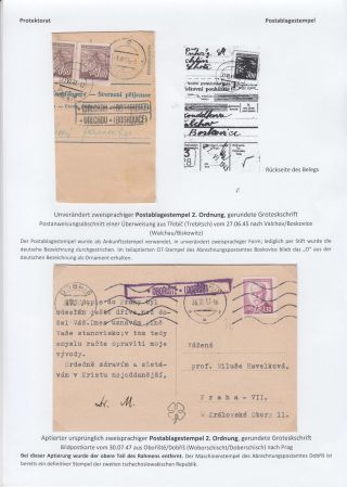 POSTMARKS IN BOHEMIA AND MORAVIA DURING THE POST-WAR PERIOD AFTER WORLD WAR II – sheet 32