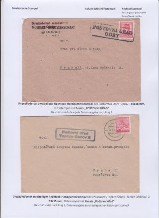 POSTMARKS IN BOHEMIA AND MORAVIA DURING THE POST-WAR PERIOD AFTER WORLD WAR II – sheet 81