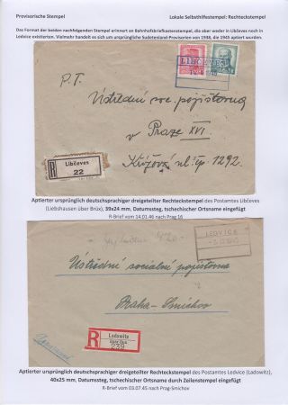 POSTMARKS IN BOHEMIA AND MORAVIA DURING THE POST-WAR PERIOD AFTER WORLD WAR II – sheet 83