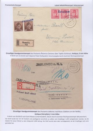 POSTMARKS IN BOHEMIA AND MORAVIA DURING THE POST-WAR PERIOD AFTER WORLD WAR II – sheet 86