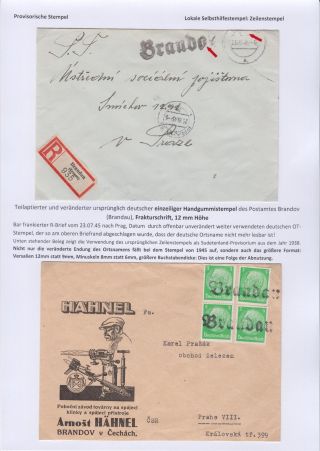 POSTMARKS IN BOHEMIA AND MORAVIA DURING THE POST-WAR PERIOD AFTER WORLD WAR II – sheet 88